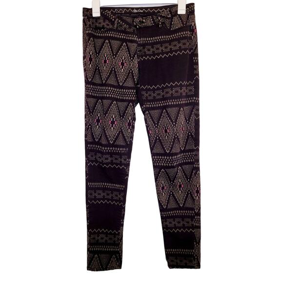 Levi's woemwns aztec geometric print grey denim leggings size 29 - Picture 1 of 14